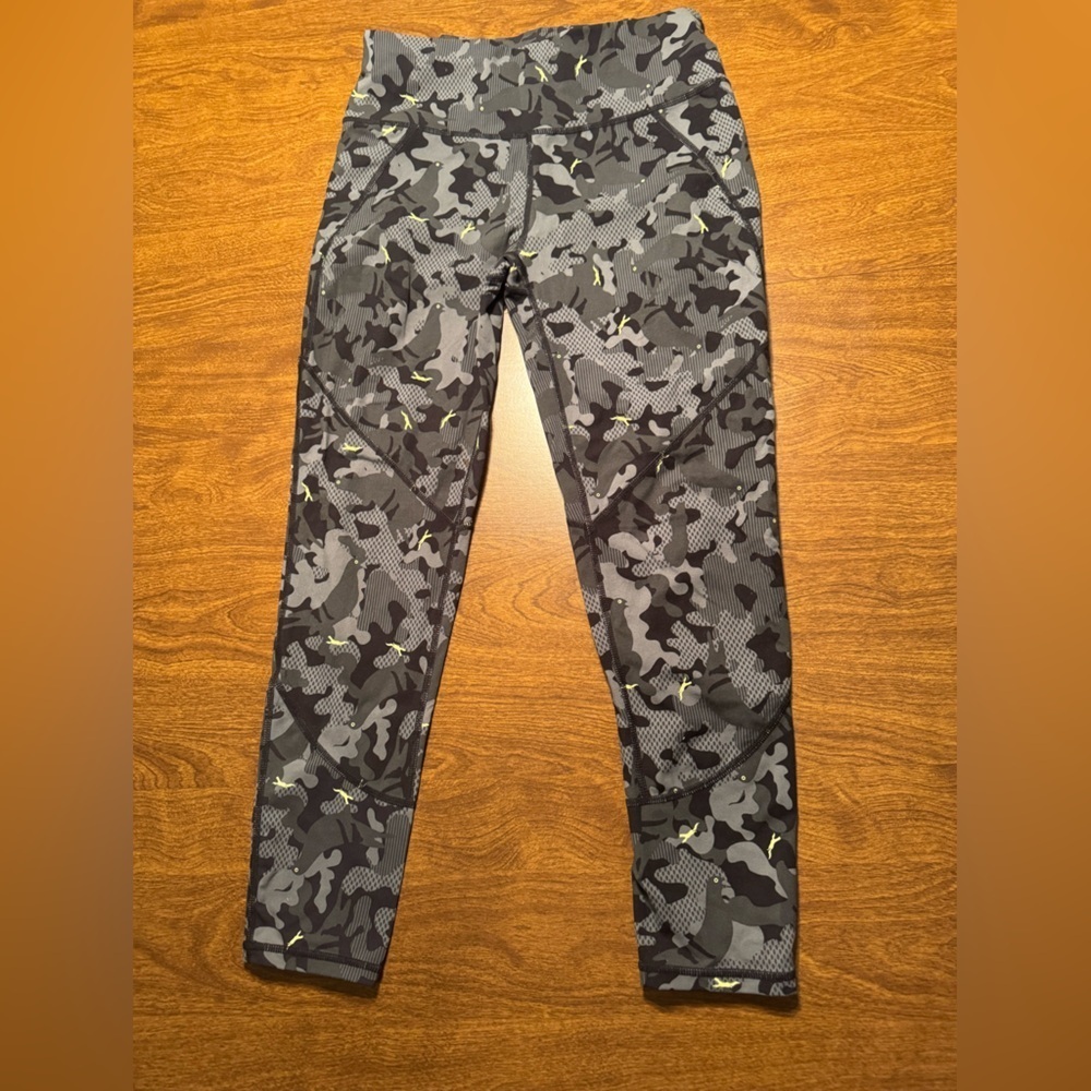 Sweaty Betty Camouflage Leggings with Yellow Accents